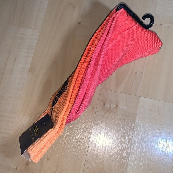 POLO RALPH LAUREN Ombre Neon Large Pony Crew Socks - Picture 6 of 6